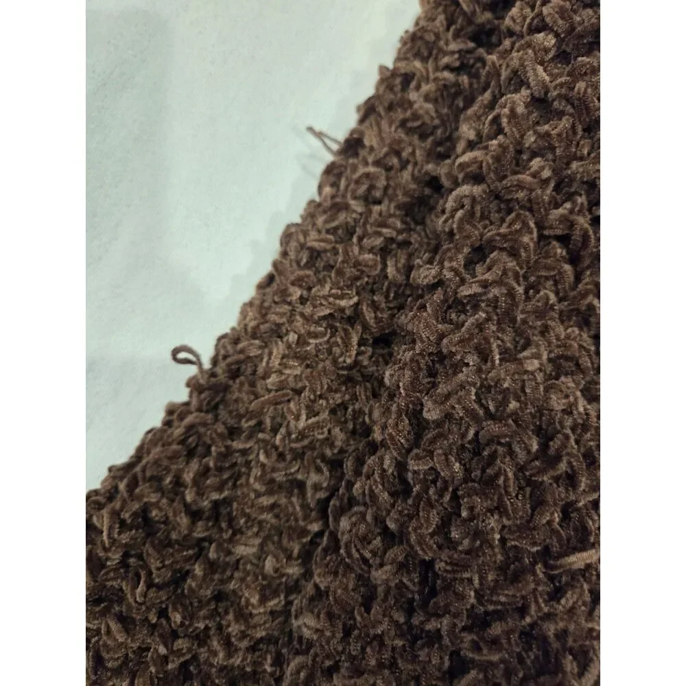 Tahari Home Brown Decorative Throw Textured Chunky Knit NWT with flaws